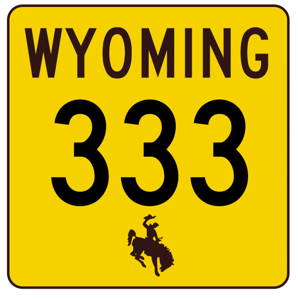 Wyoming Highway 333 Sticker Decal