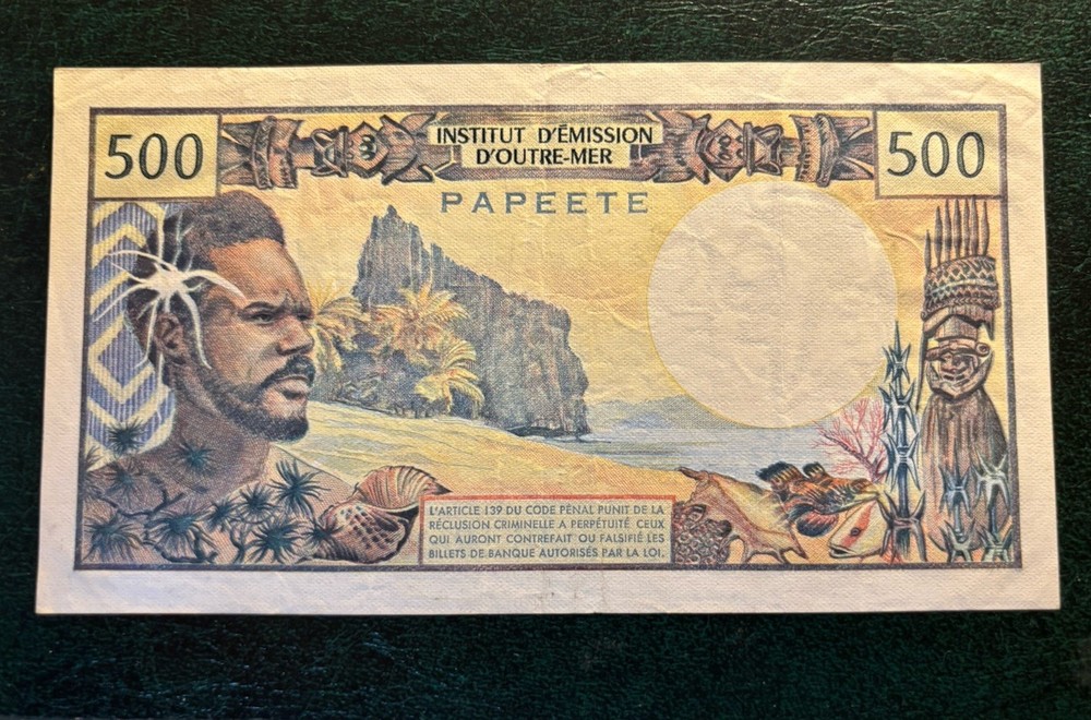 FRENCH POLYNESIA 500 FRANCS BANKNOTE UNC Crisp