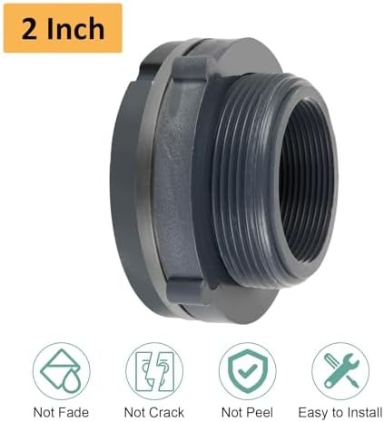 PVC Bulkhead Fitting for Water Tanks 2 Inch