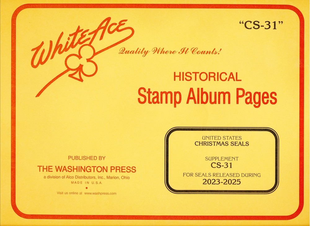 WHITE ACE 2023-2025 US CHRISTMAS SEALS Album Supplement CS-31