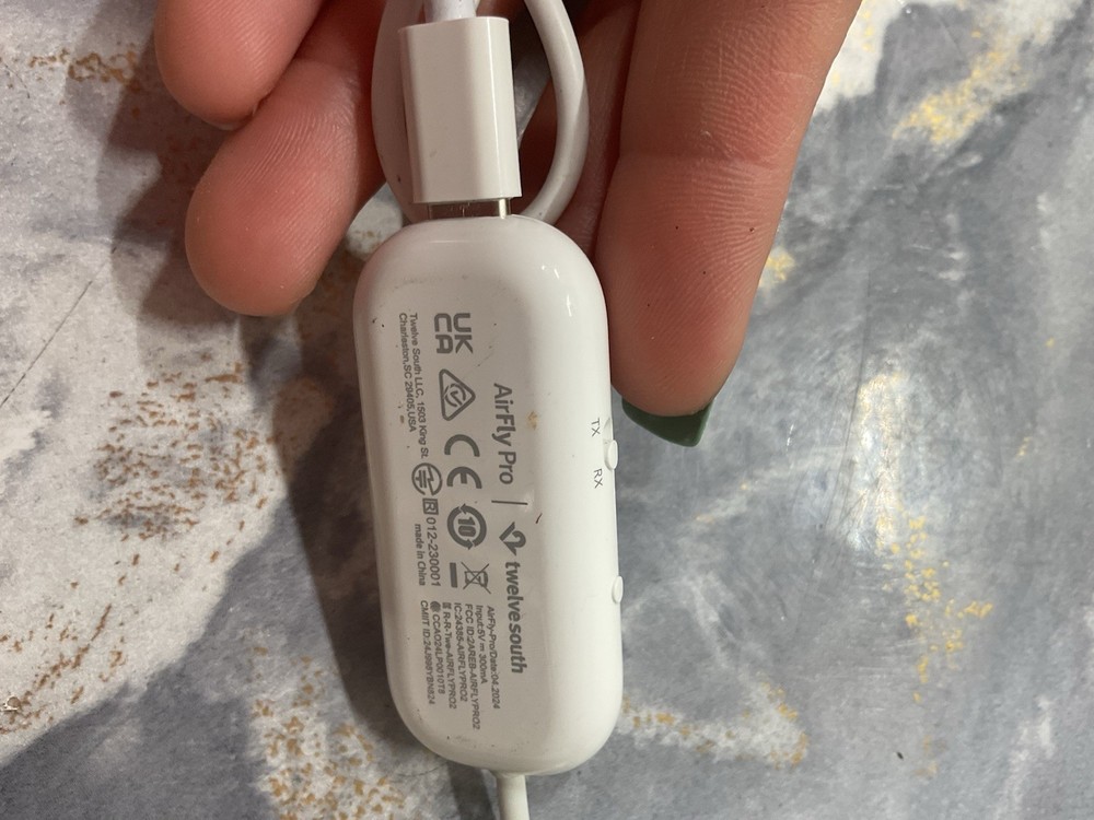 Twelve South AirFly Duo Wireless Transmitter - White Bluetooth