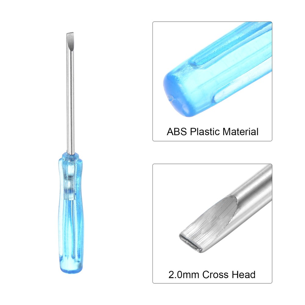 10PACK 2.0mm Flat Head 65mm Length Mini Slotted Screwdriver Micro Tool
