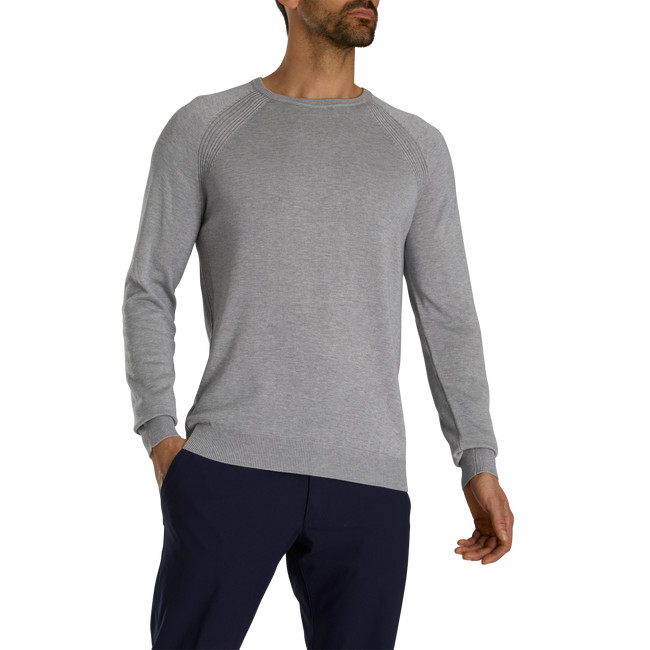 NEW FOOTJOY drirelease PERFORMANCE CREWNECK PULLOVER SWEATER, GREY, LARGE