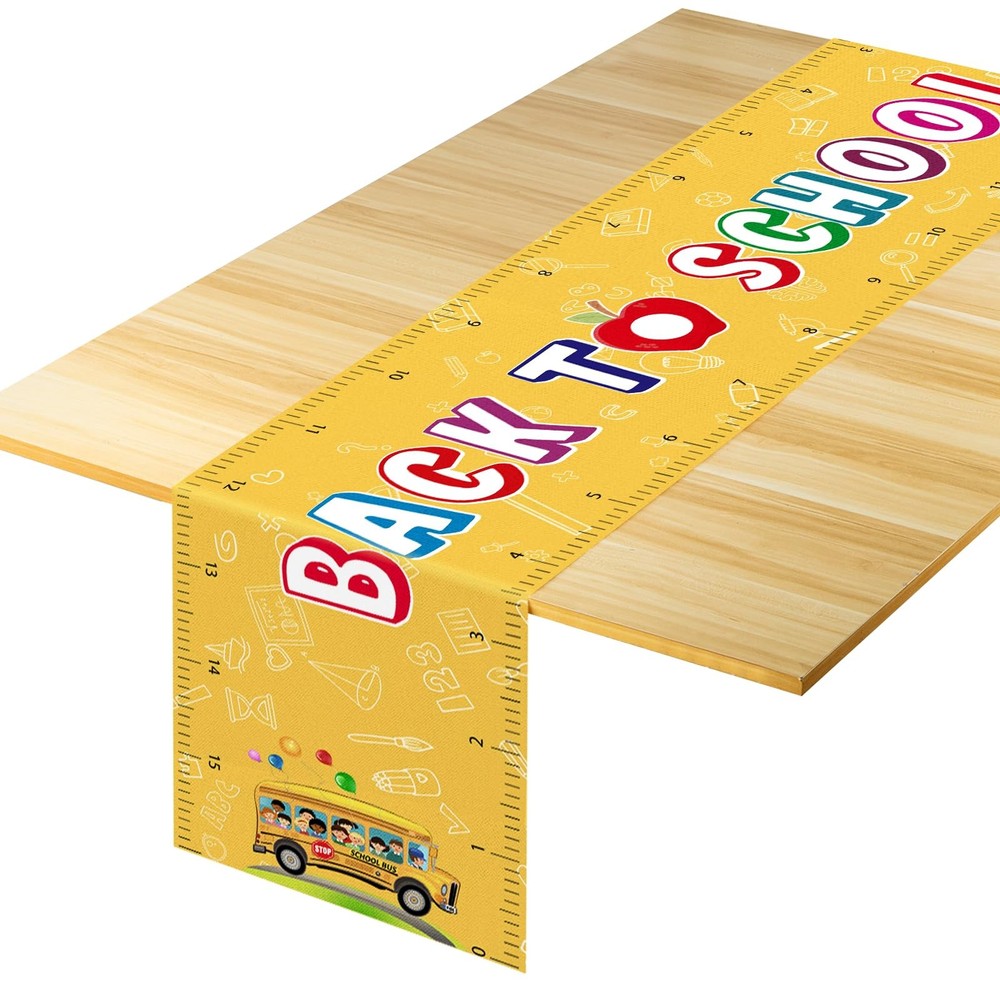 Back to School Table Runner Ruler Table Runner Back to School Decorations for...