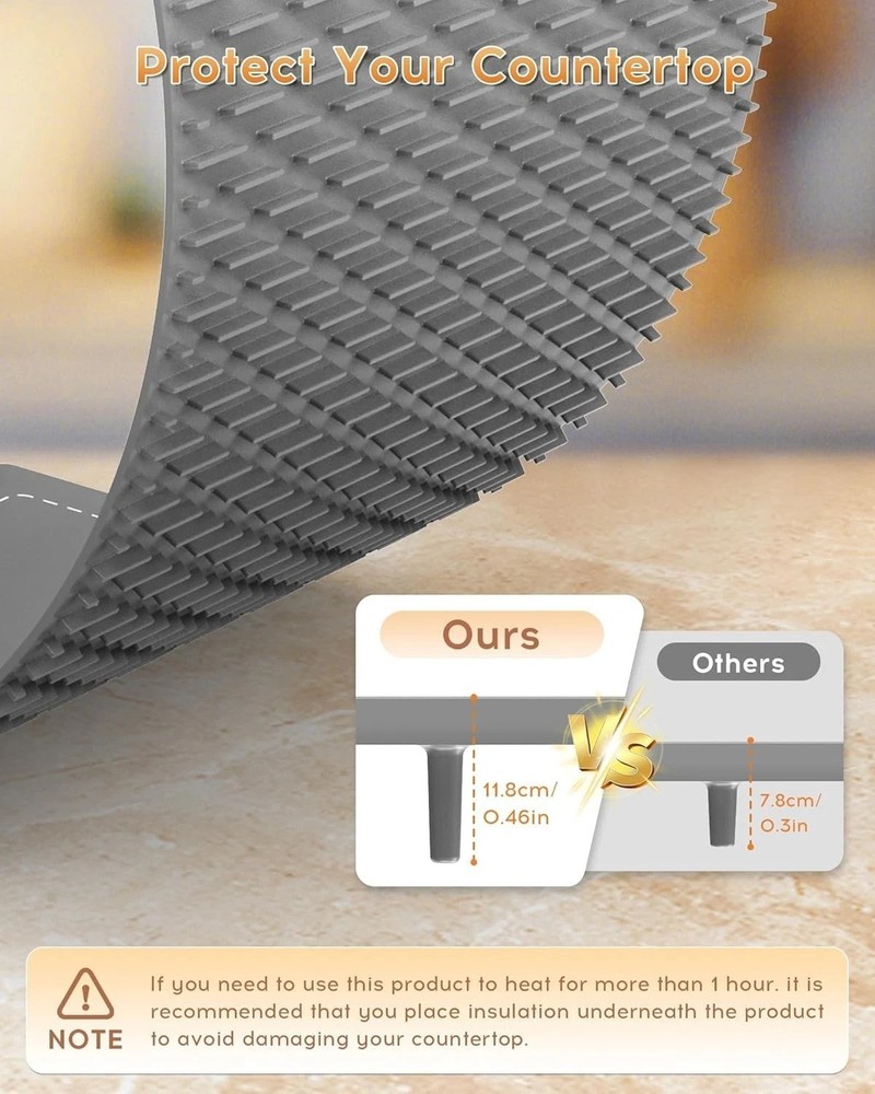 Portable 6-Level Temp Food Warming Mat