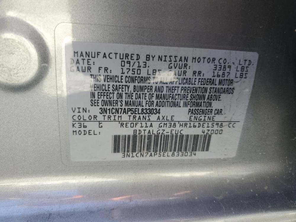 VERSA 2014 Glove Box 4914935