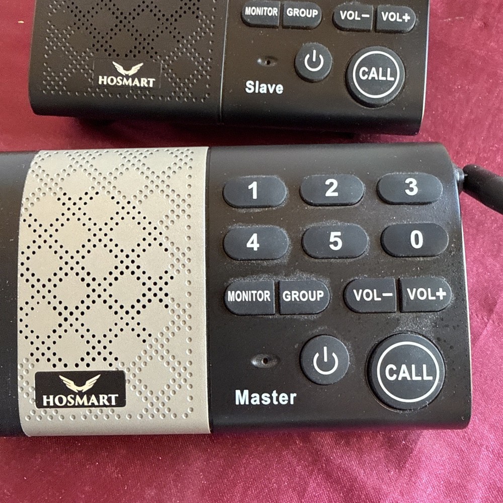 2x Hosmart HY-616S Full Duplex Digital Wireless Intercom System Two Way