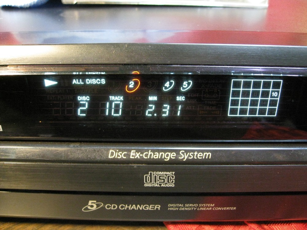 Sony CDP-CE335 5-Disc CD Carousel Changer Player TESTED Working NO REMOTE