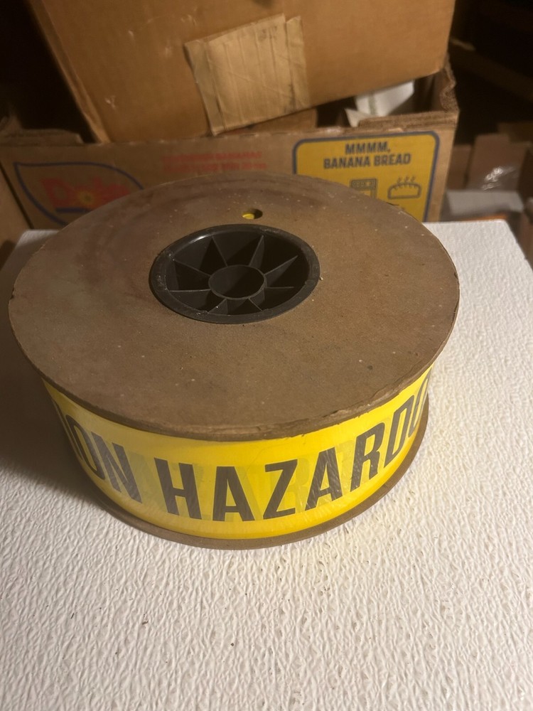warning tape caution hazardous asbestos area