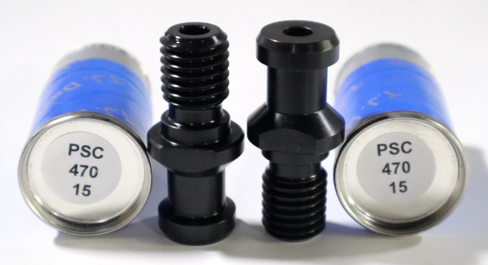 2 pcs, TJ DAVIES, PSC 470-15 COOLANT-THRU CAT 40 PULL STUD
