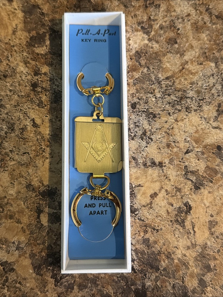 FREEMASON MASONIC PRESS & PULL-A-PART KEYCHAIN
