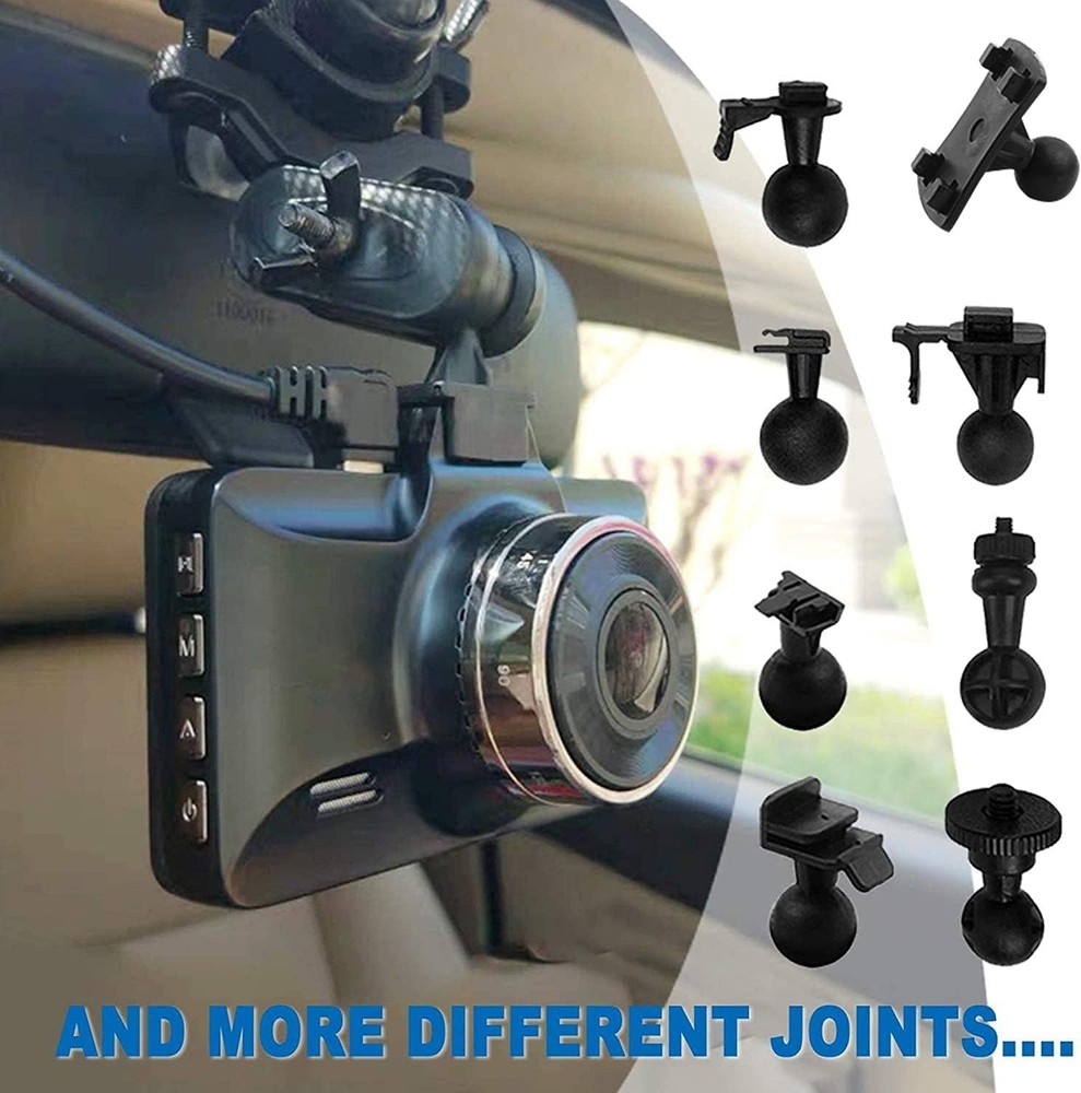 16-Piece Adjustable Dash Cam Mount Kit - Secure & Versatile Vehicle Solution
