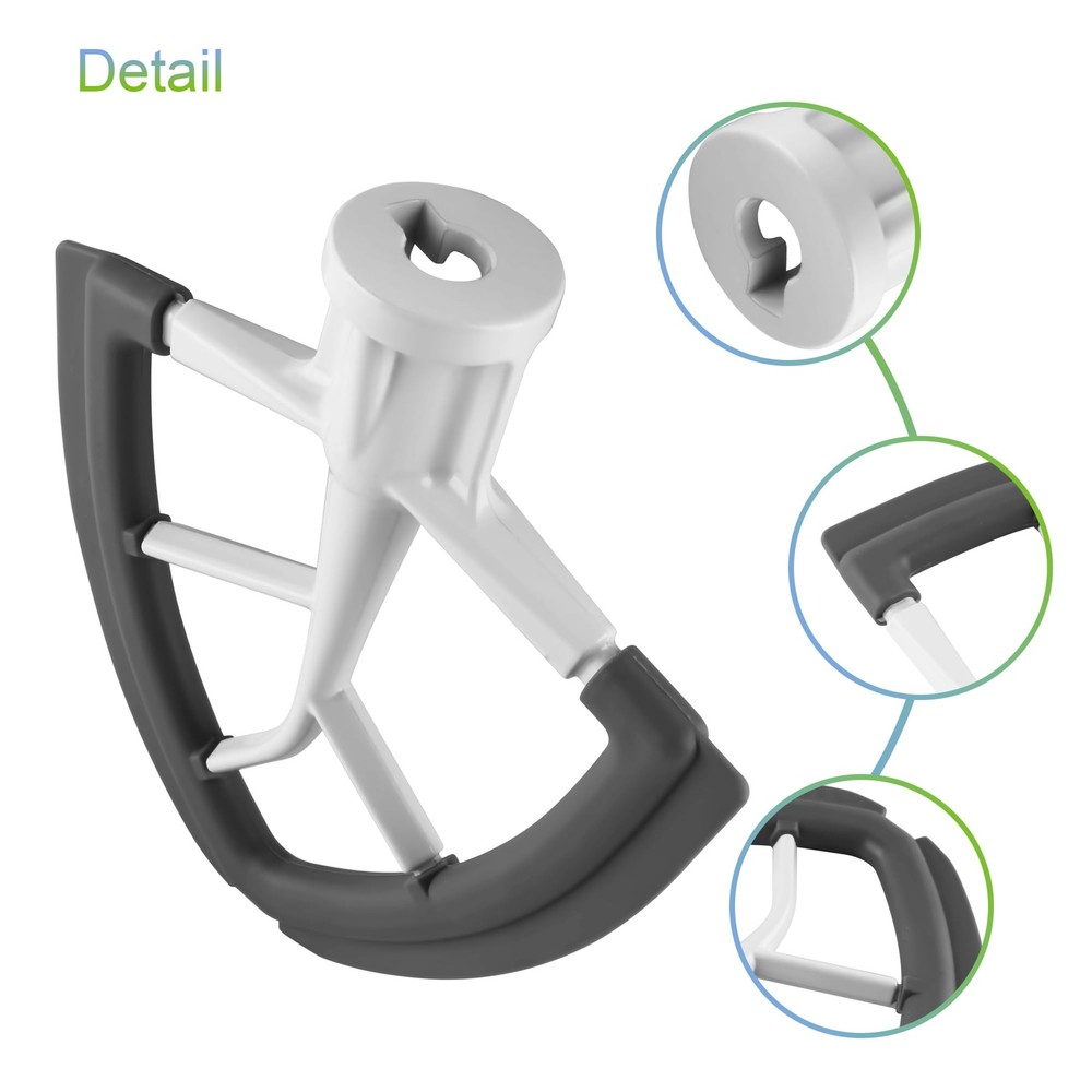 Flex Edge Beater Work for KitchenAid Mixer Attachments, Compatible with 4.5-5...