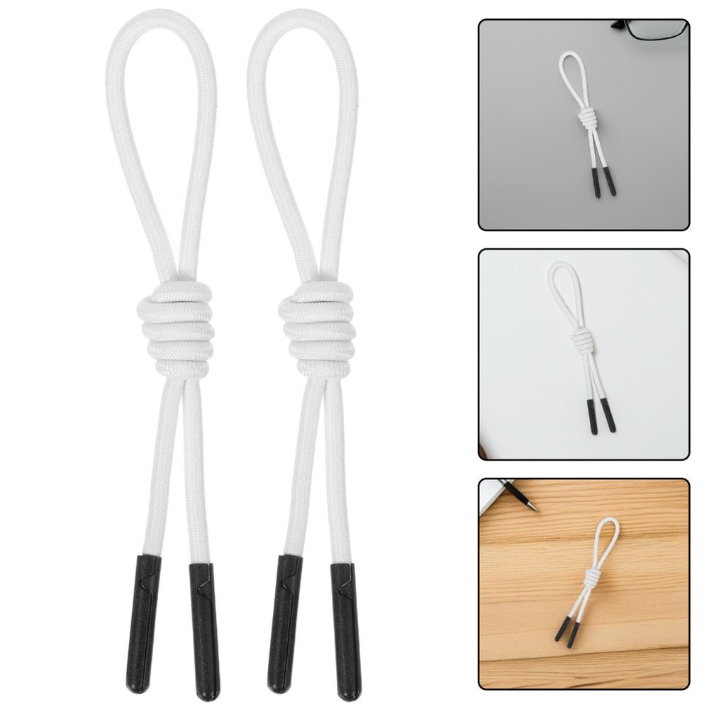 20 Pcs Stretch Cord Zipper Backpack Pull Extension Fixer for Jackets