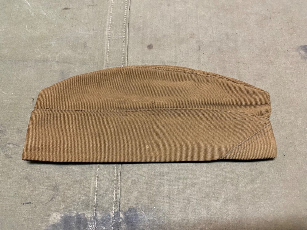 ORIGINAL PRE-WWII US ARMY SUMMER KHAKI  PX GARRISON HAT CAP-SMALL