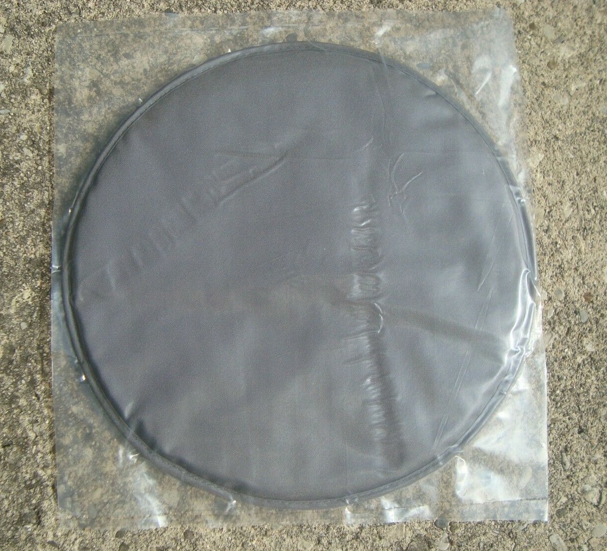 IKEA BENO Chair Pad Outdoor Round Gray Cushion w/ Ties 13 3/4 " Seat Pad - NEW