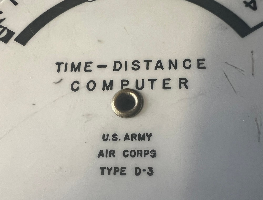 ARMY AIR CORPS TYPE D-3 TIME & DISTANCE COMPUTER
