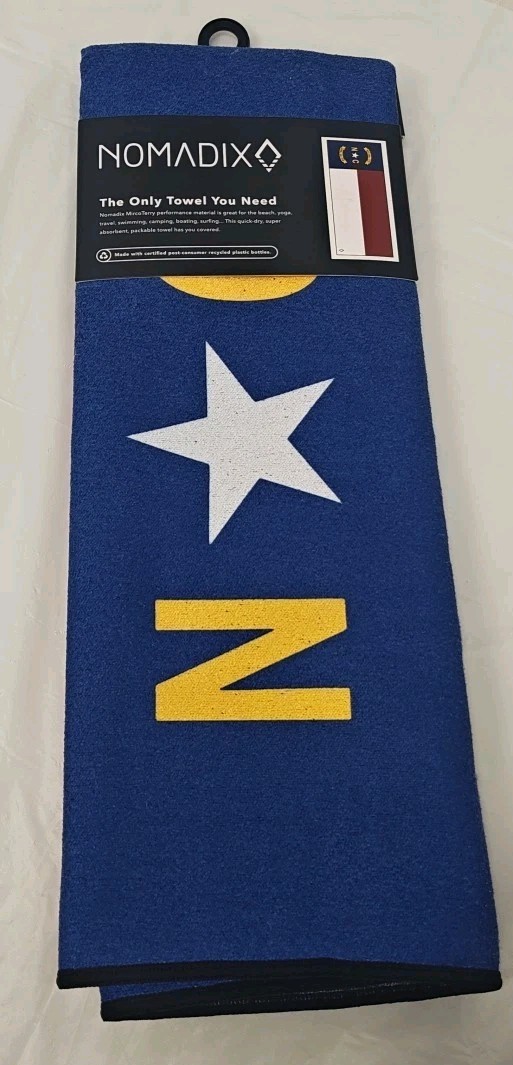 Nomadix Towel North Carolina State Flag MicroTerry Performance Material 30"x72"
