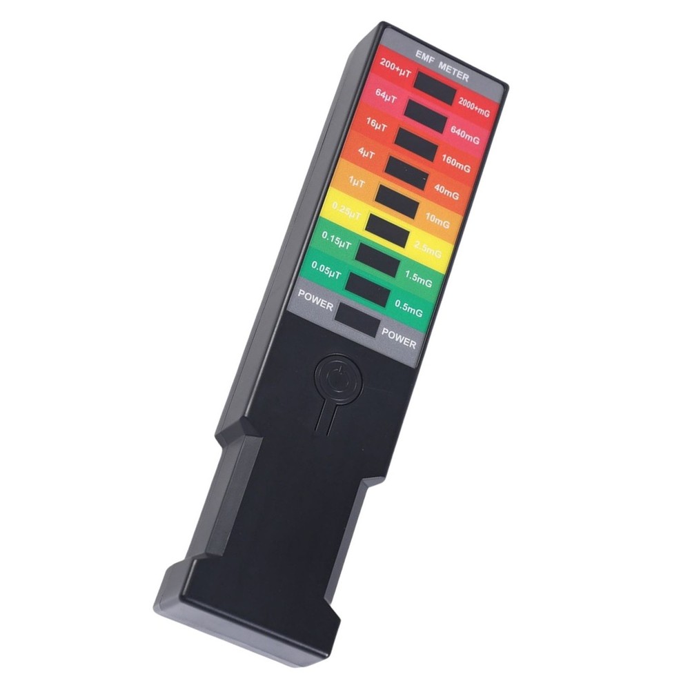 Black Handheld High Sensitivity Electromagnetic Field Radiation Detector Tester