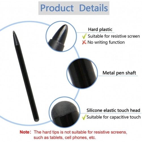 For iPhone 16/Pro/Max/Plus - Capacitive and Resistive Stylus Pen Touch Compact