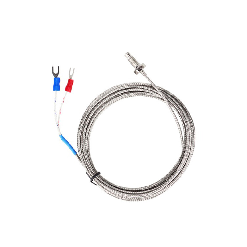 K-type E-type Thermocouple Temperature Sensor Probe 0.2M-5M Cable M6 M8 Threaded