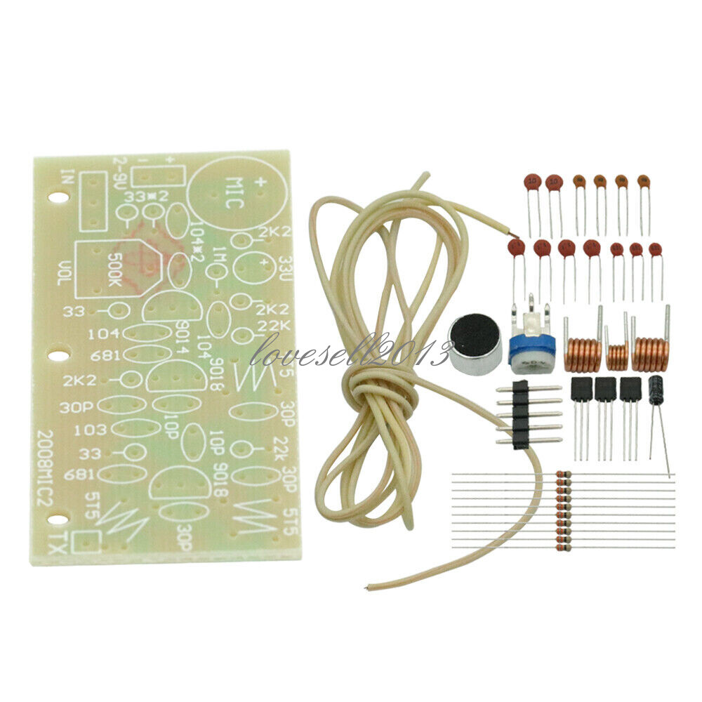 DC 1.5V-9V FM Wireless Microphone DIY Electronic Learning Kits 80MHz-108MHz