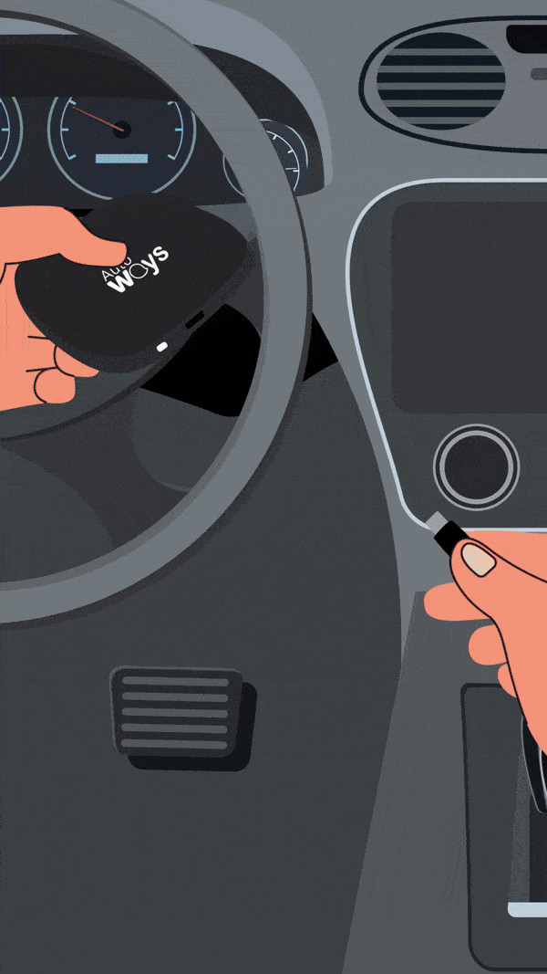 Used AutoWays | Waze and google maps device without screen, Sim card included!