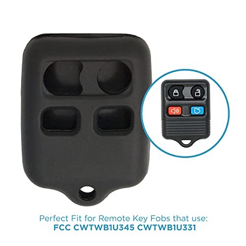 Replacement for New Silicone Cover Protective Case for 4 Button Remote Black