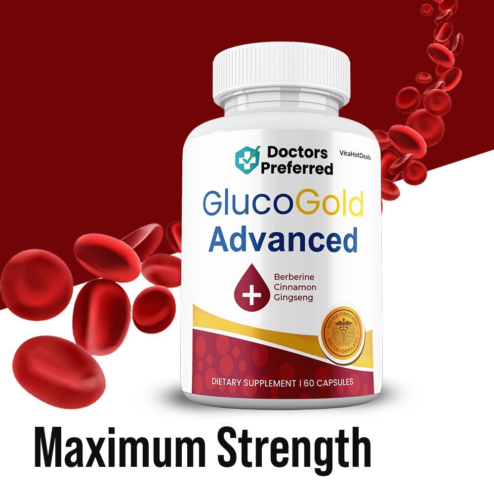 Gluco Gold Advanced Capsules, Max Strength GlucoGold Supplement (5 Pack)
