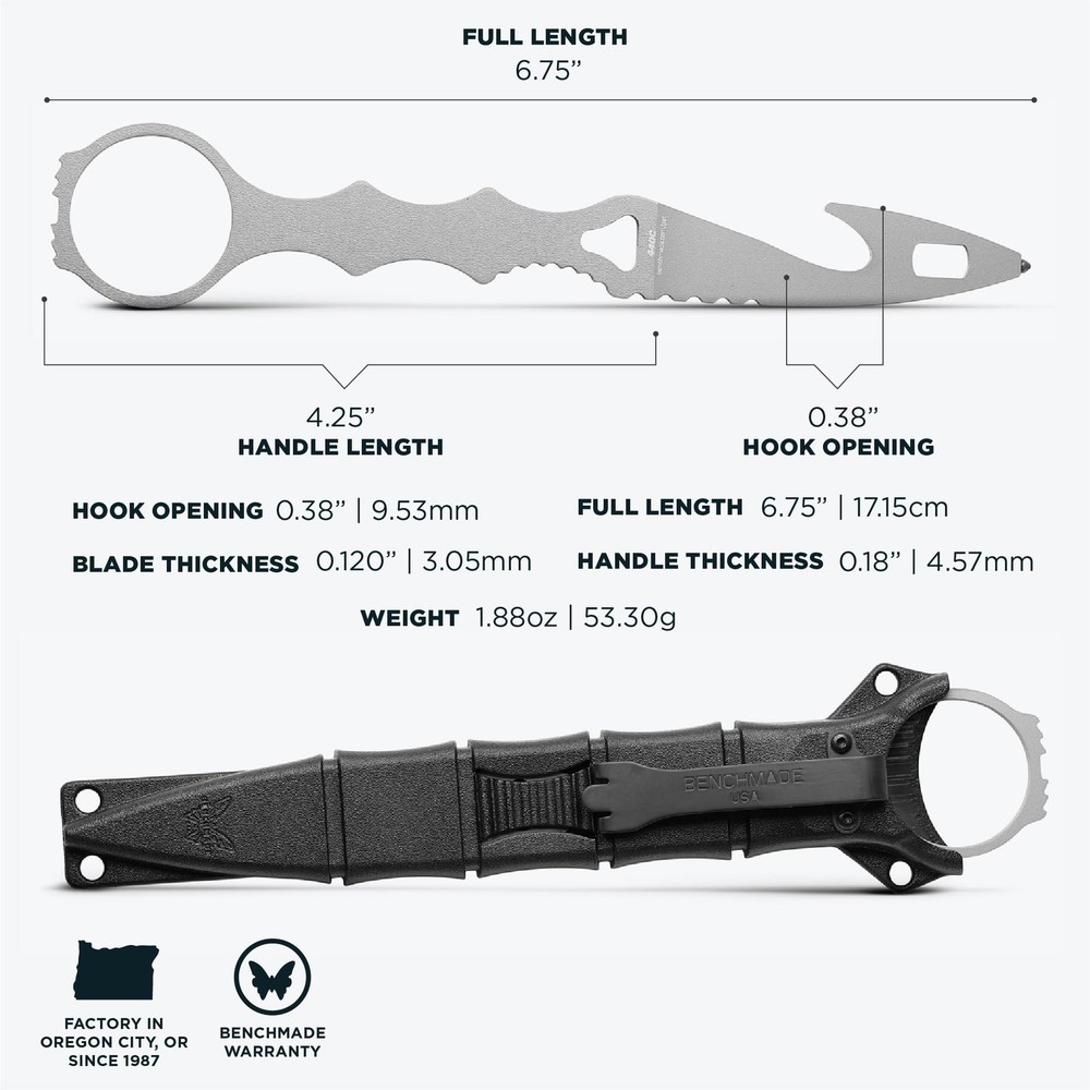 Benchmade SOCP Rescue Tool with Black Sheath 179GRY