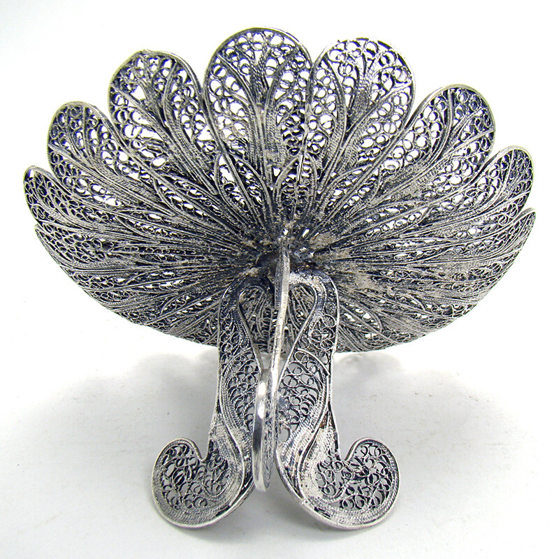 Unusual Filigreed Silver Holder