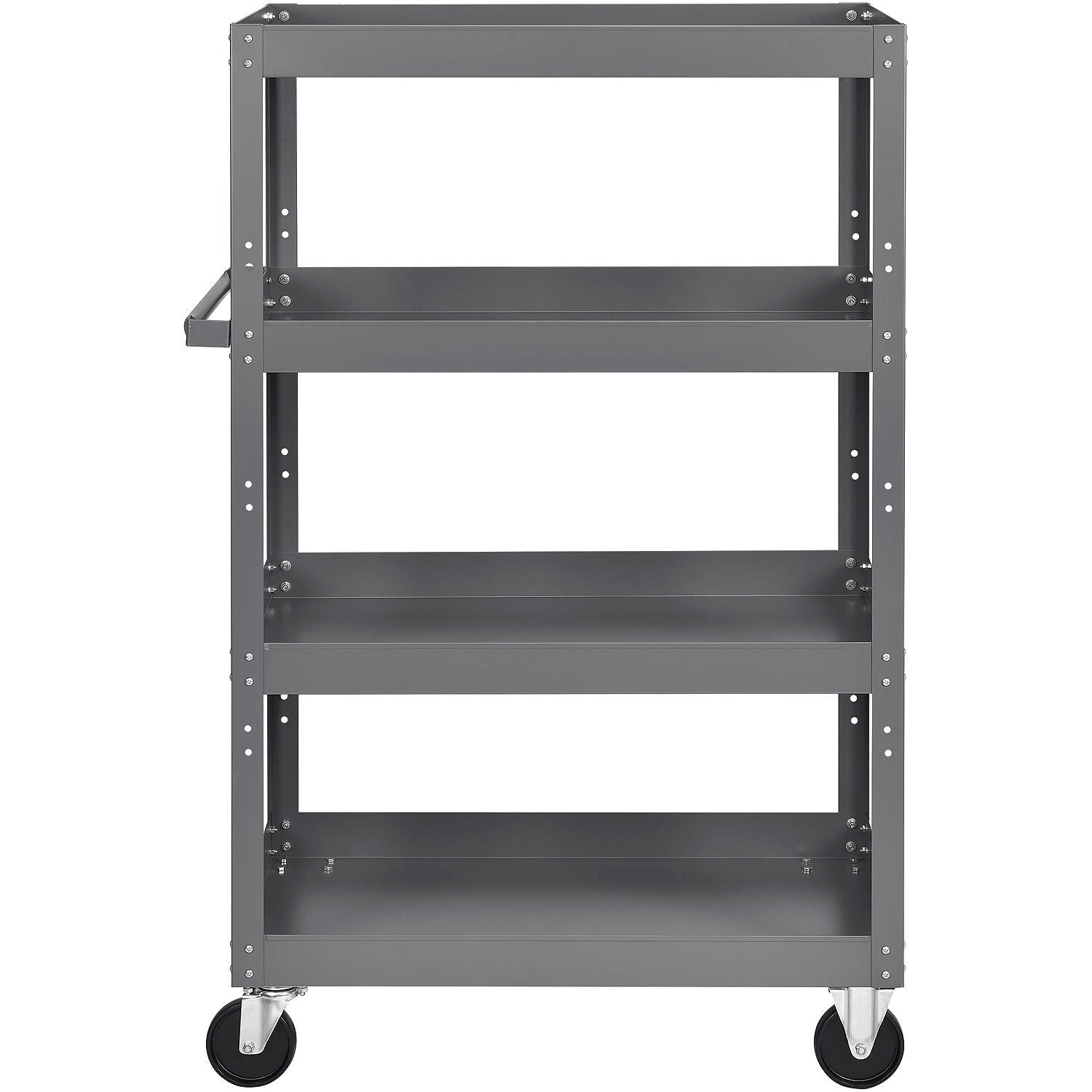 Multi-Level Steel Shelf Truck 4 Shelves 800 Lb. Capacity 36"L x 24"W x 60"H