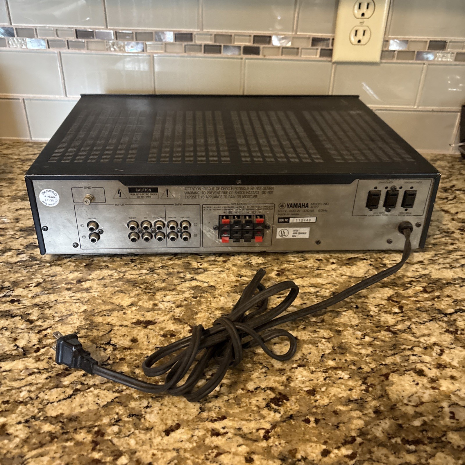 Yamaha A-27 Natural Sound Stereo Amplifier. Works. Read