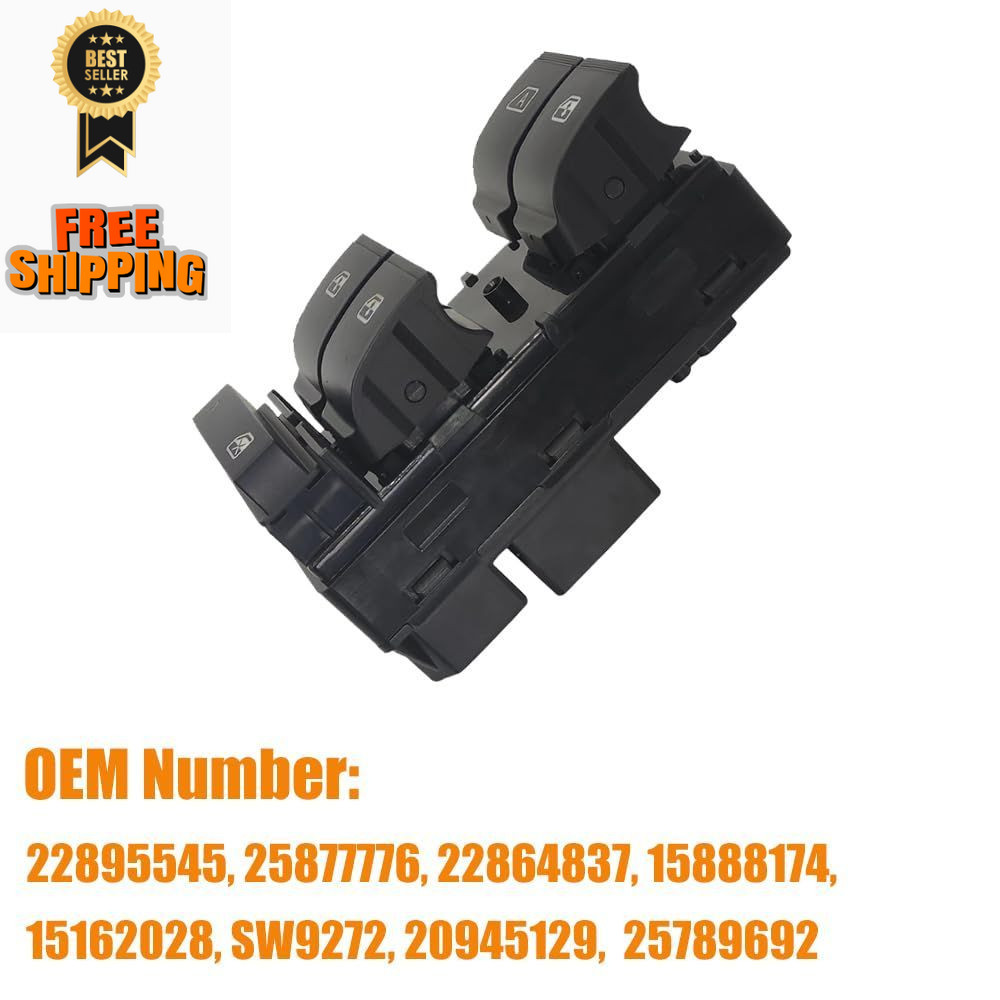 20945129 Driver Side Master Window Control 1 Switch, Blue