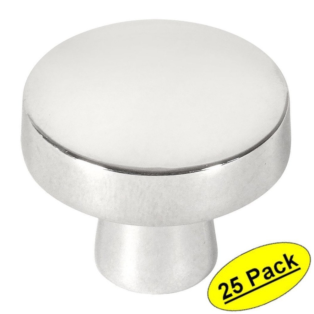*25 Pack* Cosmas Cabinet Hardware Polished Chrome Contemporary Knobs #5234CH