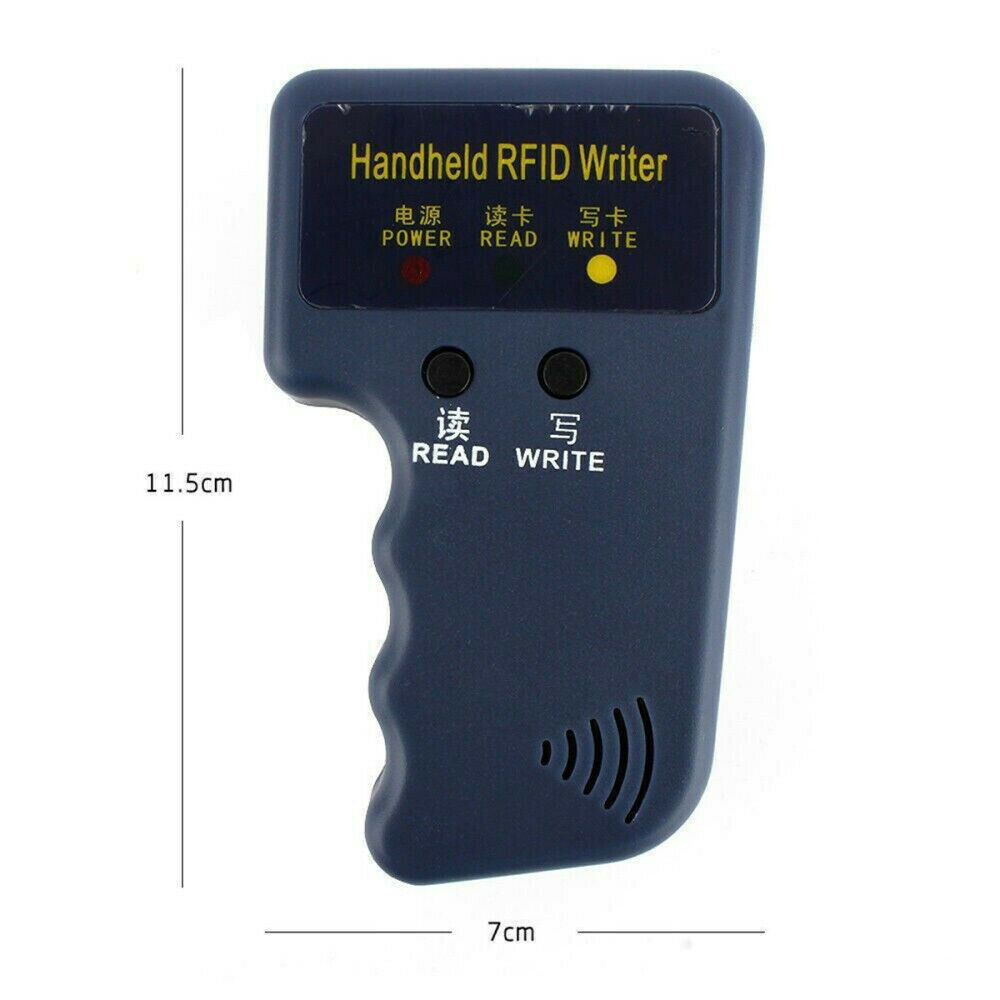 Handheld 125KHz RFID Duplicator Key Copier Reader Writer ID Card Cloner + 5 Keys