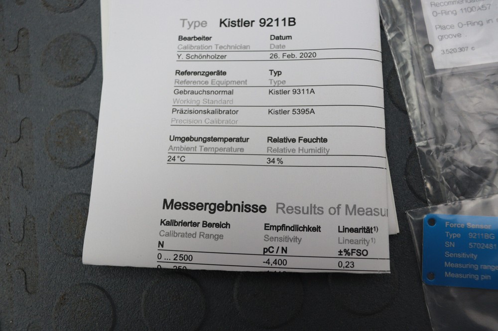 KISTLER TYPE 9211BG CAVITY FORCE SENSOR LOC6418