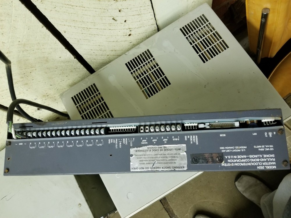 Rauland 2524 Master Time Clock Programmer Event Scheduler - Power Verified -