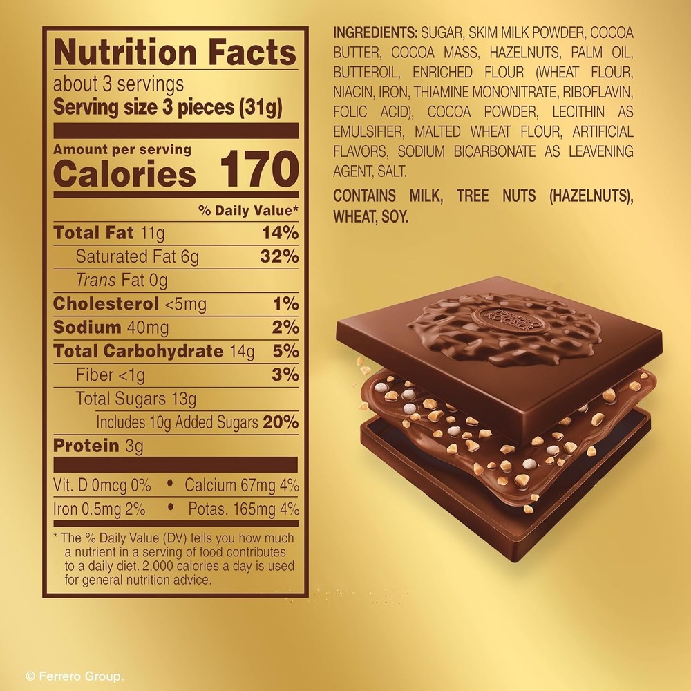 Premium Assorted chocolate squares, Indivily Wrapped