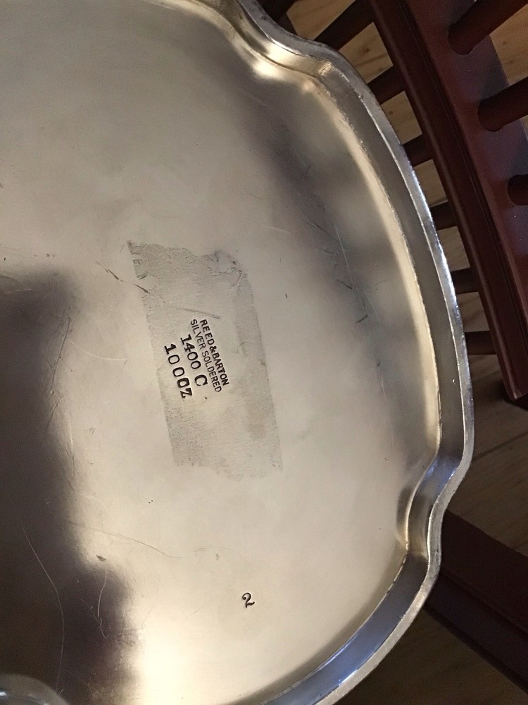 VTG Reed & Barton LARGE Hotel Silver Soldered Coffee Pot