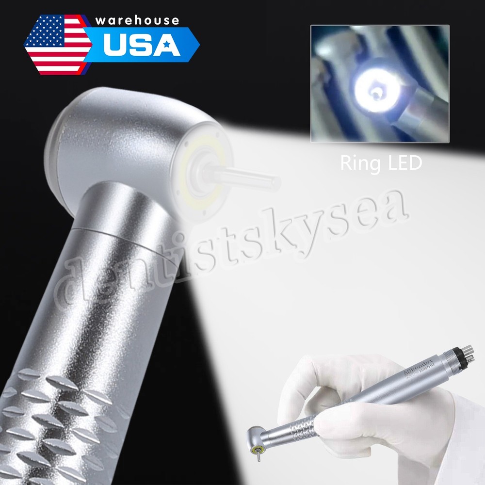 Dental Ring LED Optic High Speed Handpiece E-Generator Shadowless 4 Hole