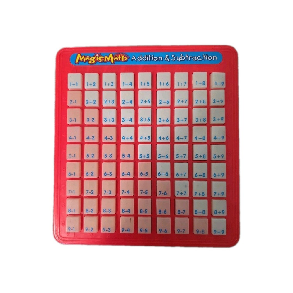 Magic Math Machine Addition Subtraction Learning Game Push Button Red