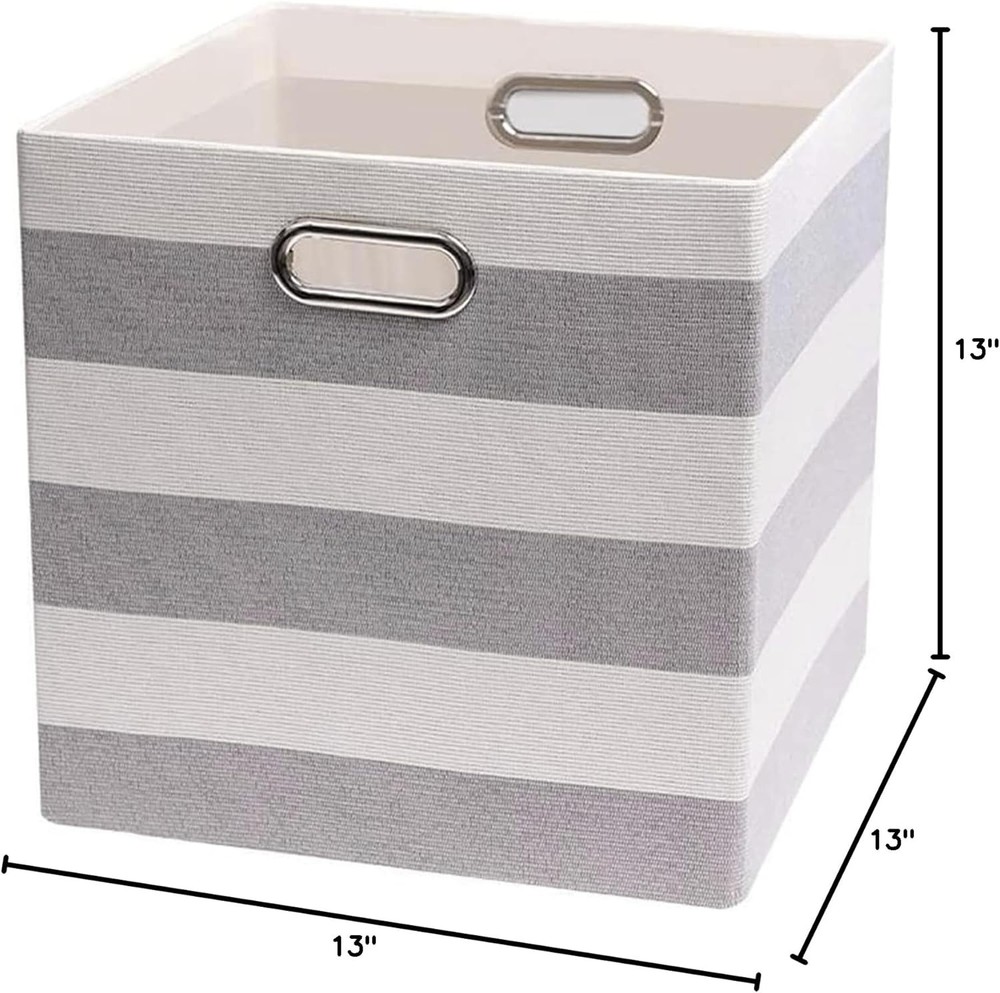3X Thicker Storage Bins Storage Cubes 13×13 Fabric Storage Boxes Foldable