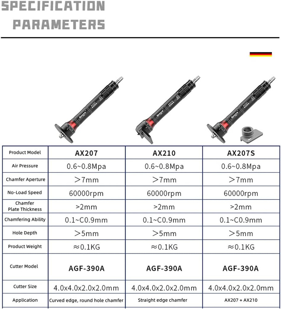 Metal Deburring Chamfer Tool Mini Pneumatic Chamfering Machine Handheld Adjustab