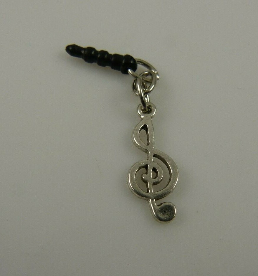 Music note plug cell phone or Ipad charm ear cap dust plug