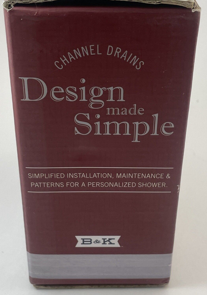 B&K 6? Zero Pattern Grating Square Model Shower Drain, Polished Chrome Open Box