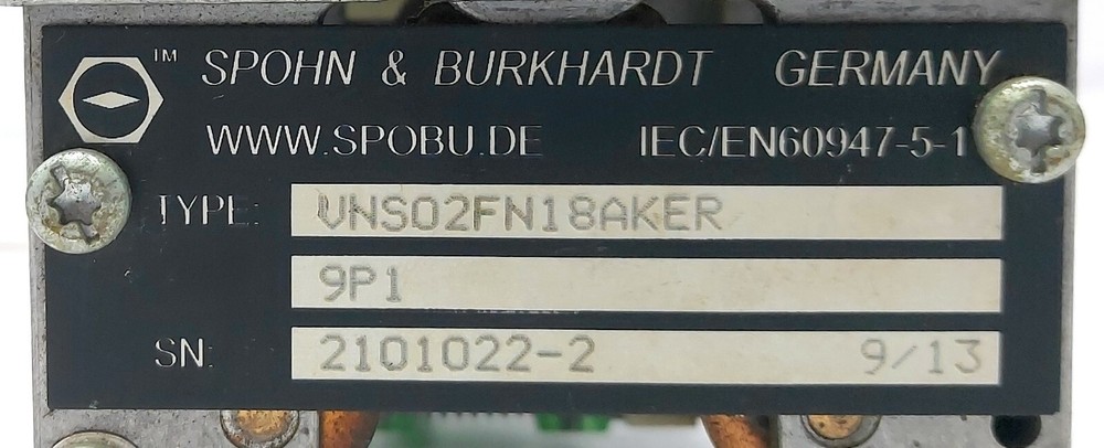 Spohn & Burkhardt VNS02FN18AKER PW70 Joystick Controller