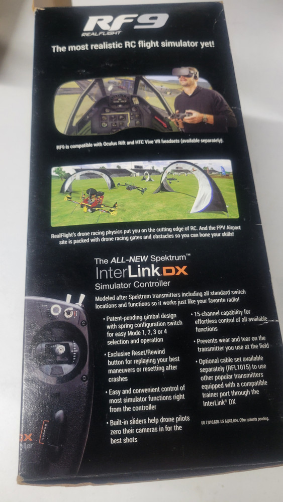 RealFlight RF9 RC Flight Simulator Software w/ Spektrum Interlink DXController