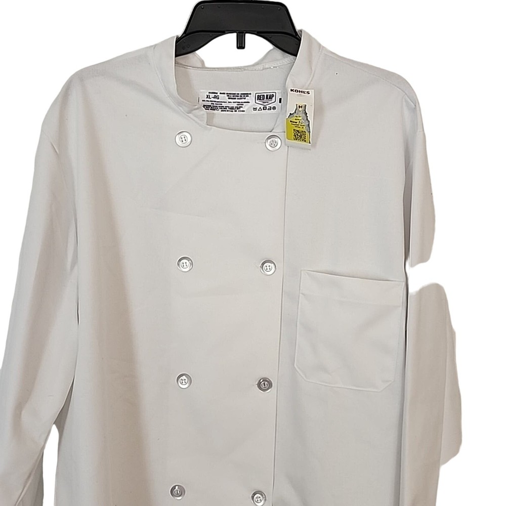 Red Kap White Chef/Cook Jacket, XL, NWT