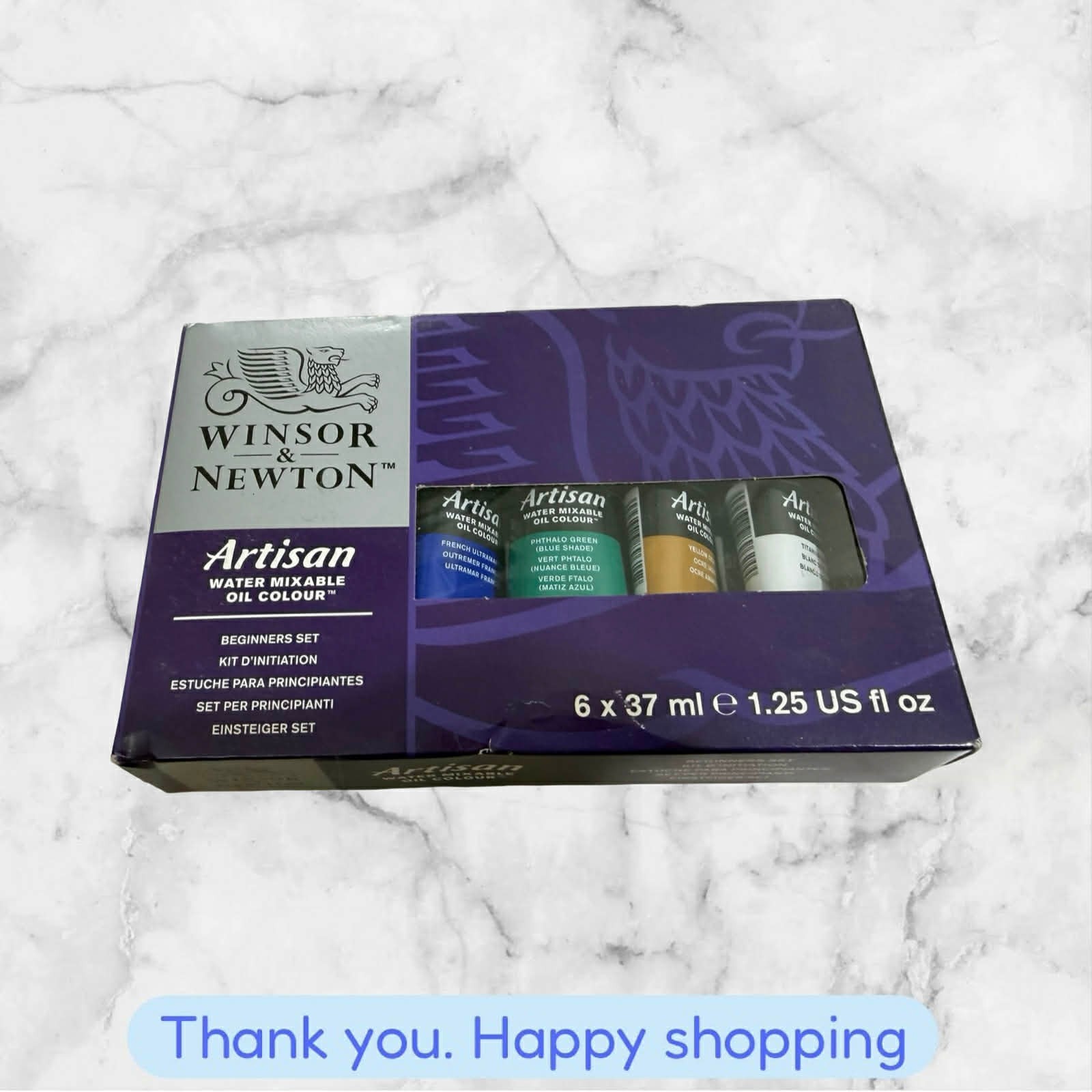 Winsor & Newton Artisan Water Mixable Oil Colour Beginners Set Six 37ml NEW SHIP